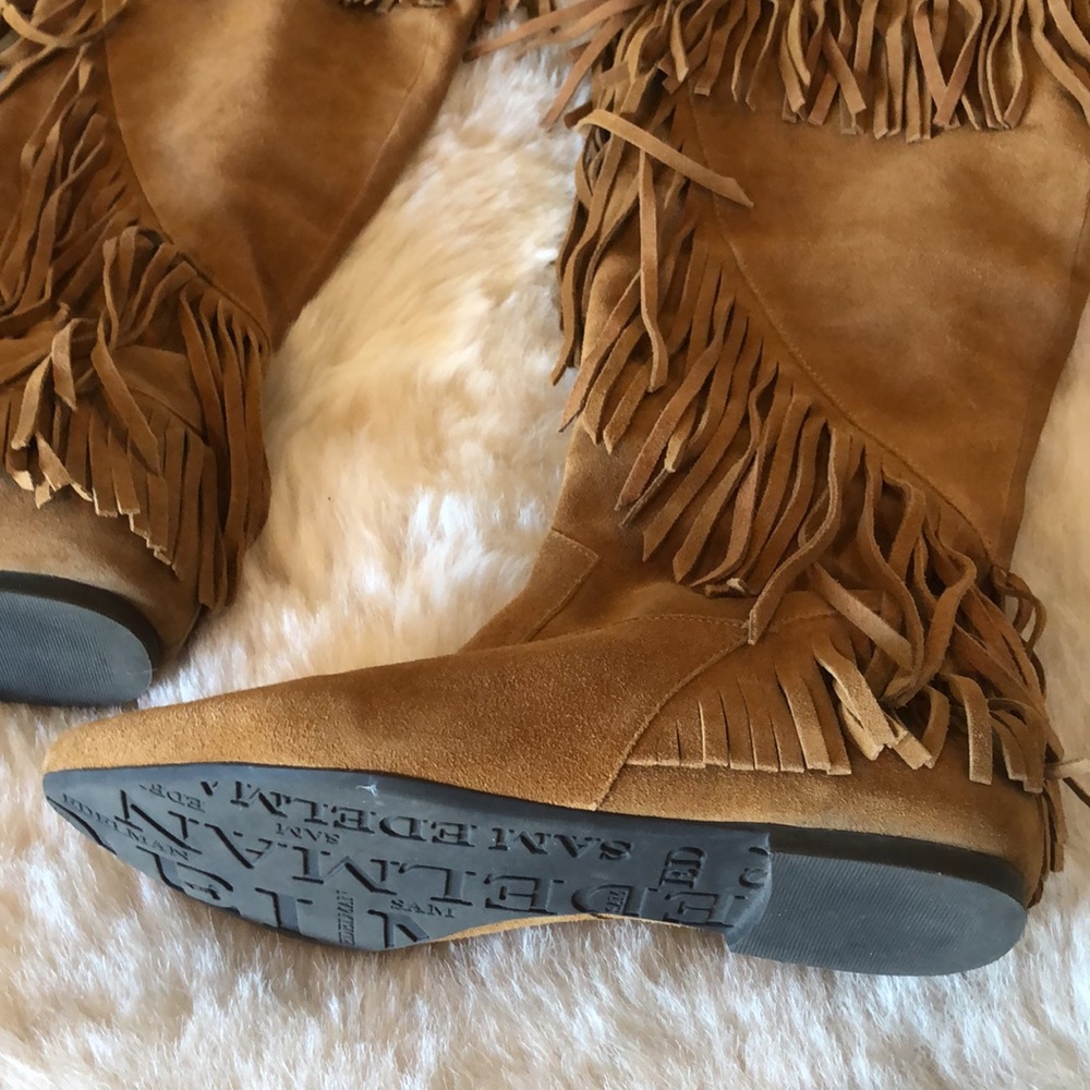 Sam Edelman Suede Fringe Boots - Picture 2 of 6